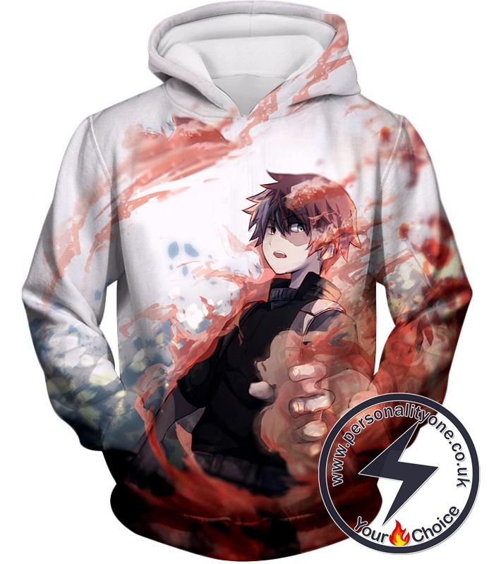 My Hero Academia Ice and Fire Shoto Todoroki Action Hoodie