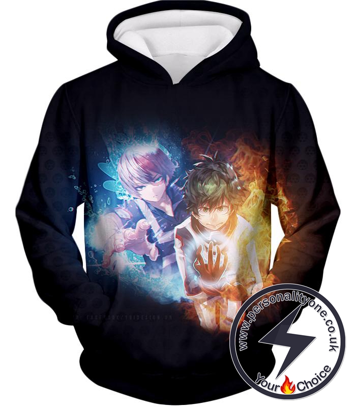 My Hero Academia Izuki and Shoto My Hero Academia Black Promo Hoodie