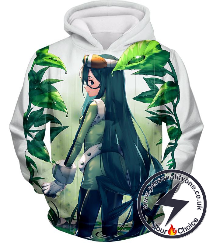 My Hero Academia Super Cool Hero Froppy Tsuyu Asui Awesome Anime White Hoodie