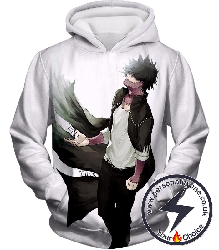 My Hero Academia White My Hero Academia Villain Dabi Hoodie