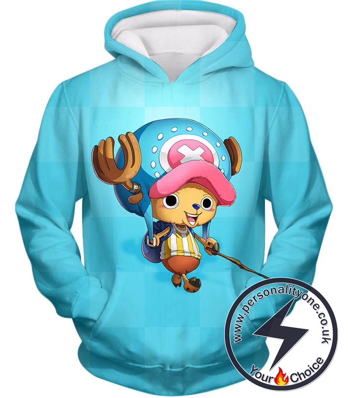 One Piece Cotton Candy Lover Doctor Tony Tony Chopper Cool Blue Hoodie