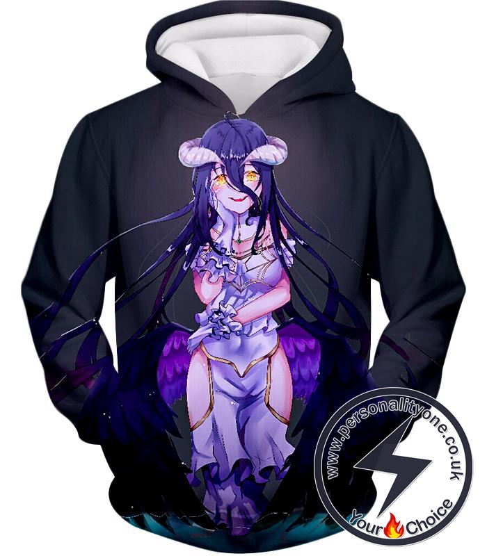 Overlord Most Beautiful NPC Guardian Overseer Albedo Cool Black Hoodie