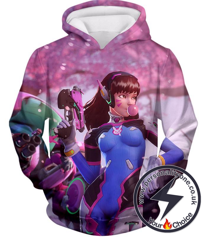 Overwatch Cutest Hero Tank Fighter D.Va Hoodie