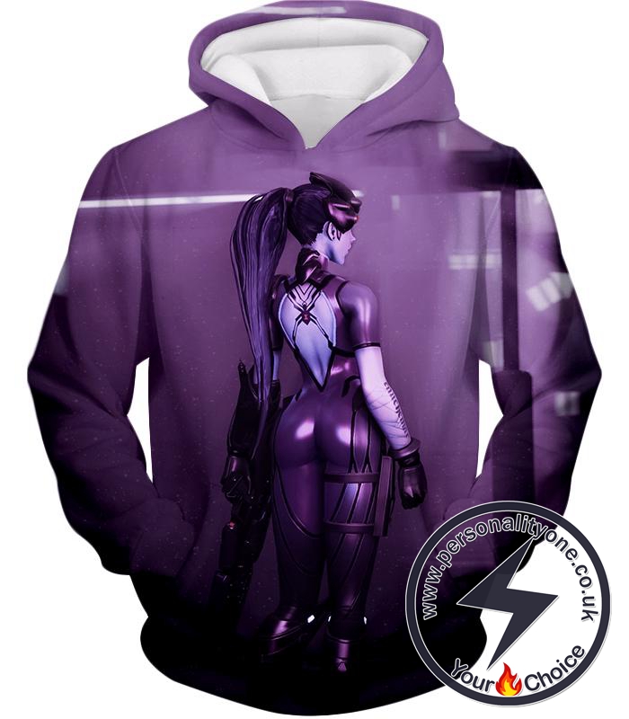 Overwatch Hot Purple Female Assassin Widowmaker Cool Action Hoodie