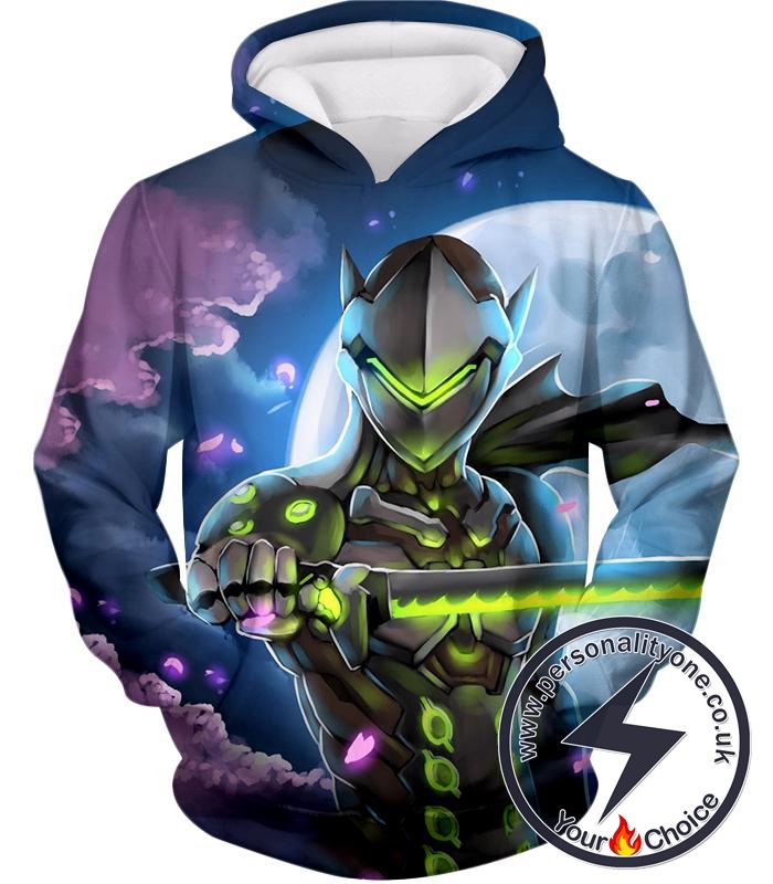 Overwatch Master Fighter Cyborg Ninja Genji Cool Action Hoodie