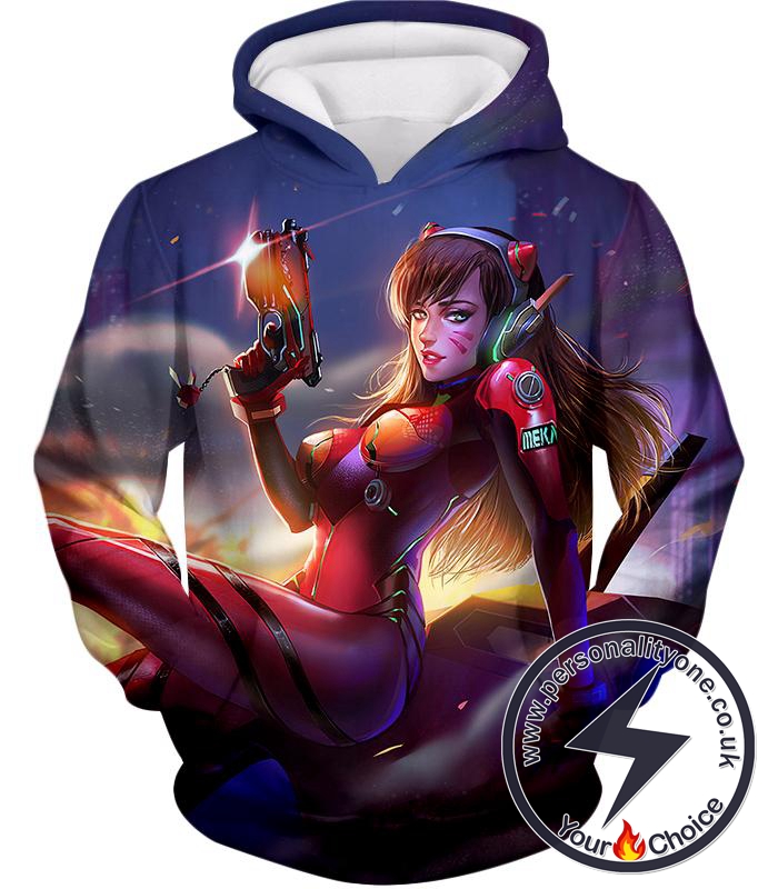 Overwatch Sexy Tank Fighter D.Va Hoodie