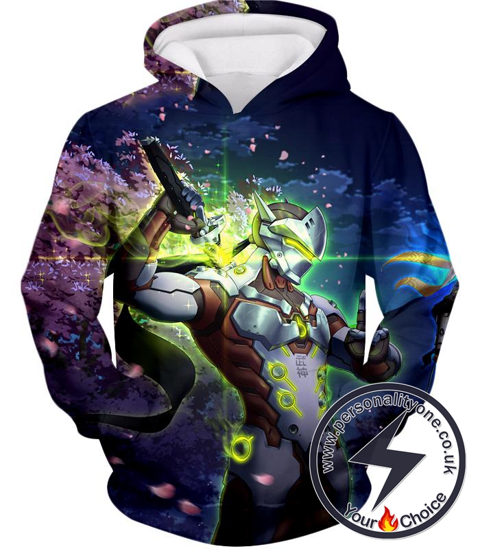 Overwatch Skilled Ninja Warrior Cyborg Genji Awesome Action Hoodie