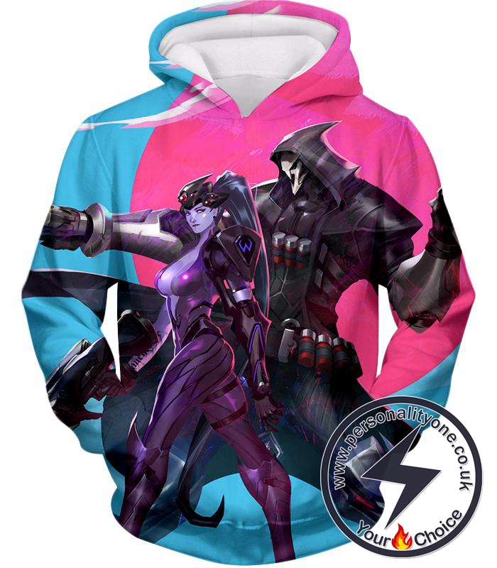 Overwatch Talon Affiliated Fighters Reaper and Widowmaker Hoodie