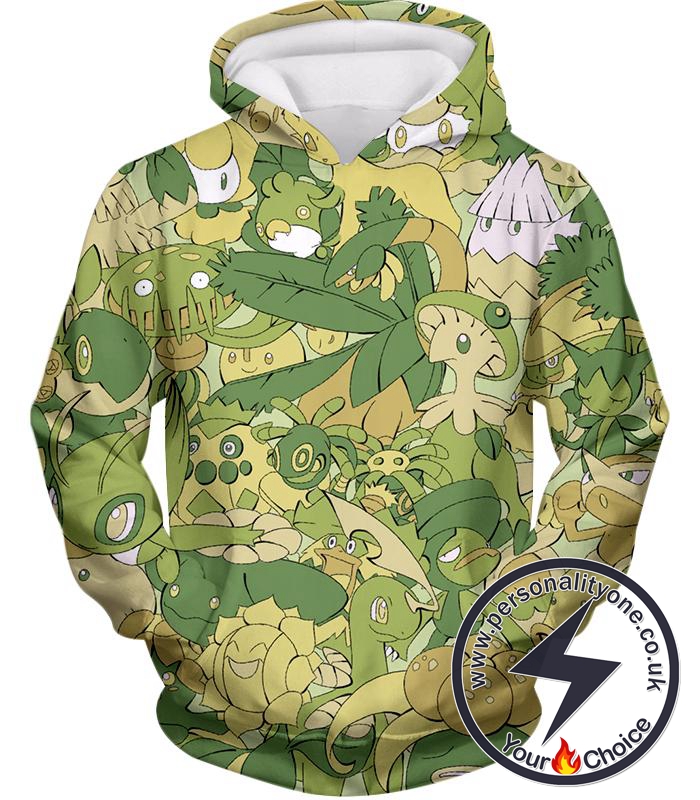 Pokemon Amazing All in One Grass Type Pokemons Super Cool Hoodie