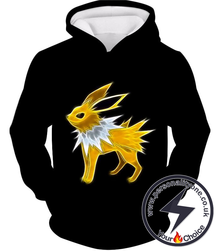 Pokemon Amazing Eevee Thunder Type Evolution Jolteon Awesome Black Hoodie