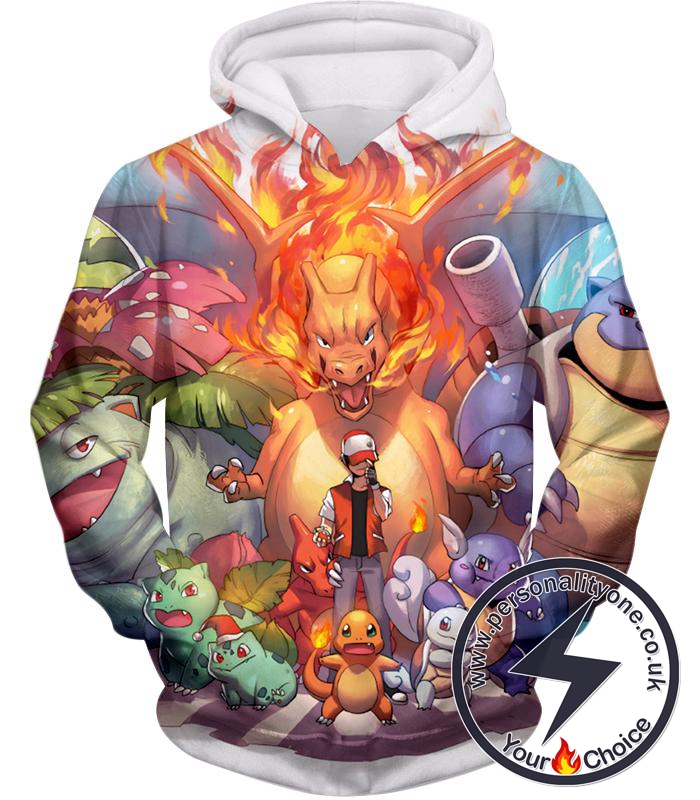 Pokemon Ash Ketchum All Cool First Generation Pokemons Awesome Hoodie