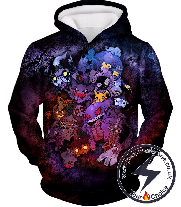 Pokemon Awesome All Zombie Type Pokemons Super Cool Graphic Hoodie