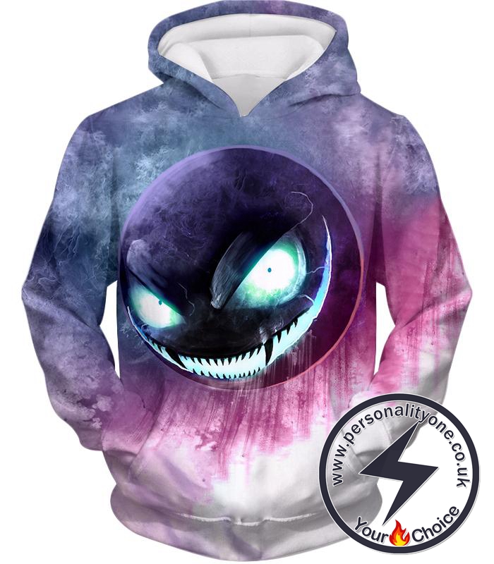 Pokemon Awesome Ghost Pokemon Ghastly Ultimate HD Graphic Anime Hoodie