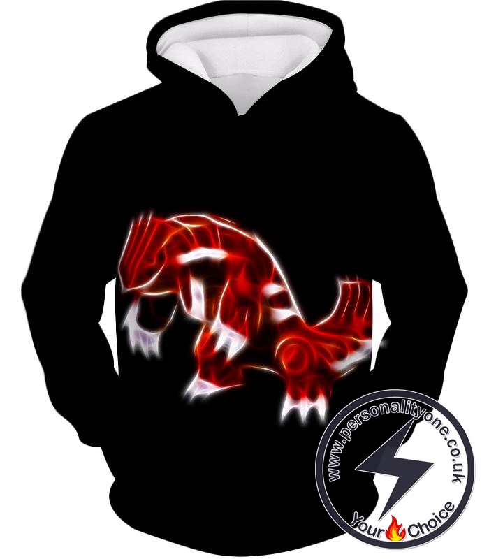 Pokemon Cool Legendary Continental Pokemon Groudon Awesome Black Hoodie