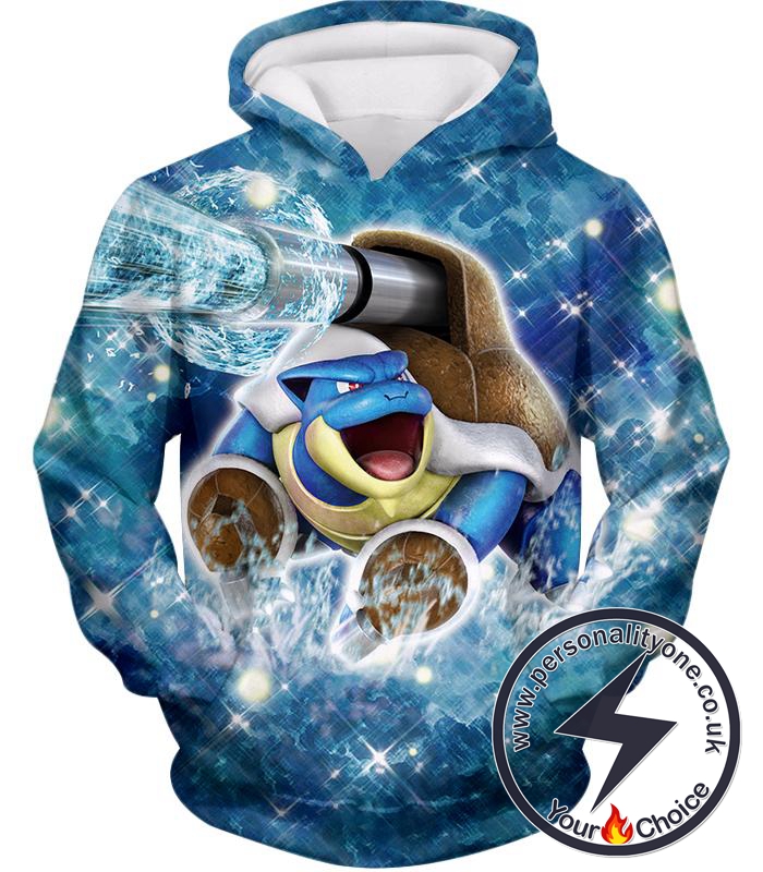 Pokemon Powerful Water Type Pokemon Blastoise Awesome Action Hoodie