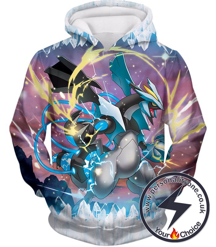 Pokemon Super Cool Dragon Type Generation V Pokemon Black Kyurem Hoodie