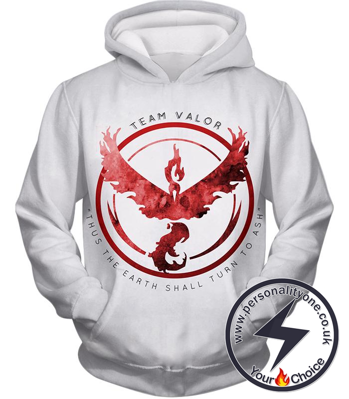 Pokemon Super Cool Fire Pokemon Moltress Logo Quoted White Hoodie