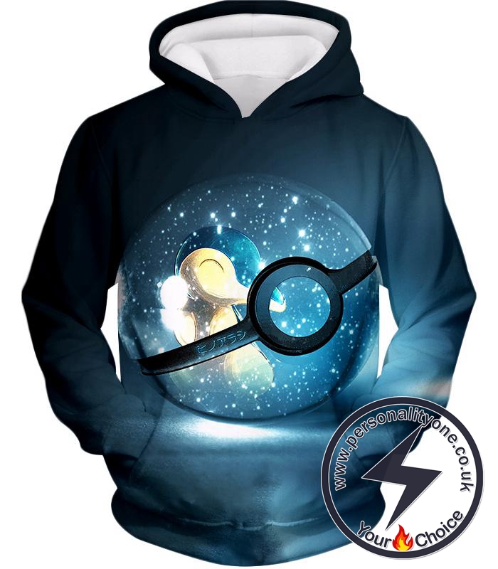 Pokemon Super Cute Fire Pokemon Cyndaquil Pokeball Cool Black Hoodie