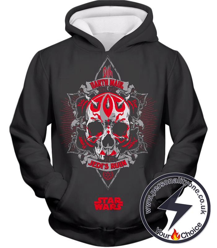 Star Wars Amazing Art Darth Maul Symbol Star Wars Promo Grey Hoodie