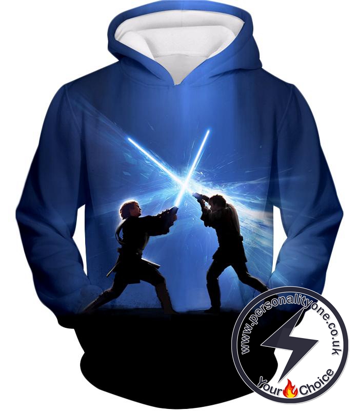 Star Wars Awesome Star Wars Action Anakin Vs Luke Skywalker Cool Graphic Hoodie