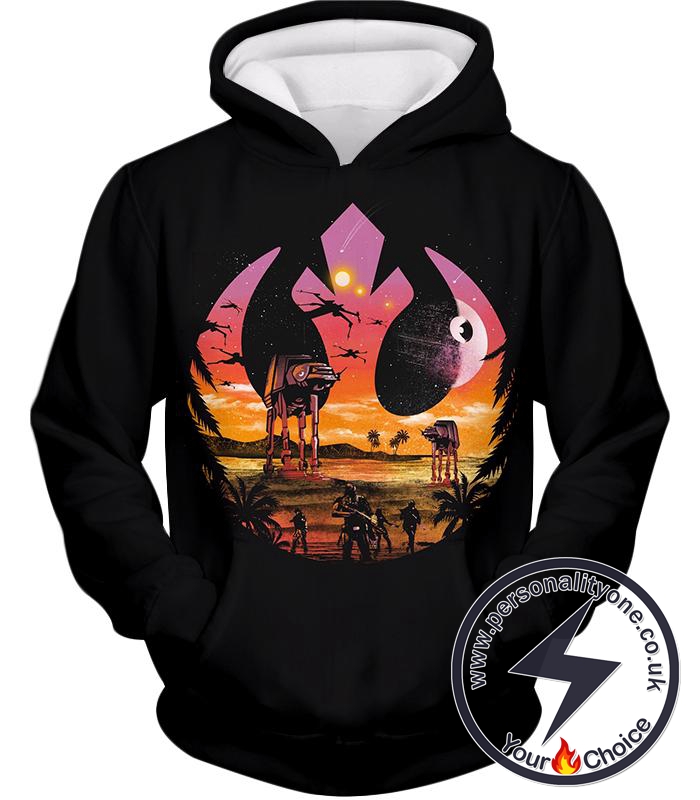 Star Wars Awesome Star Wars Rebel Alliance Logo Promo Black Hoodie