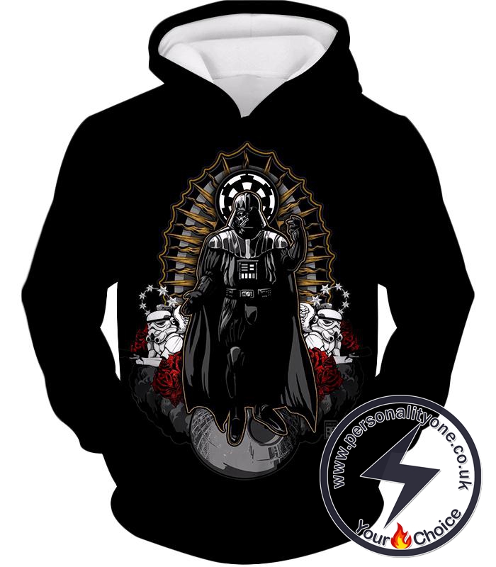 Star Wars Leader of the Galactic Empire Darth Vader Cool Animated Black Hoodie