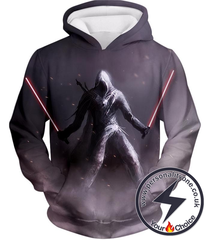 Star Wars Lord of Darkness Darth Shadow Awesome Action Grey Hoodie