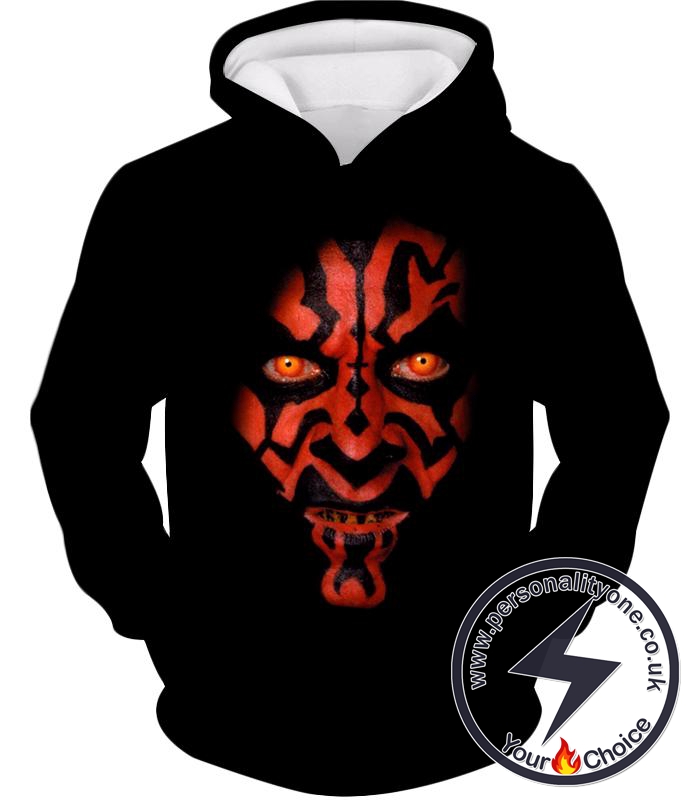 Star Wars Scary and Deadly Sith Lord Darth Maul Cool Promo Black Hoodie