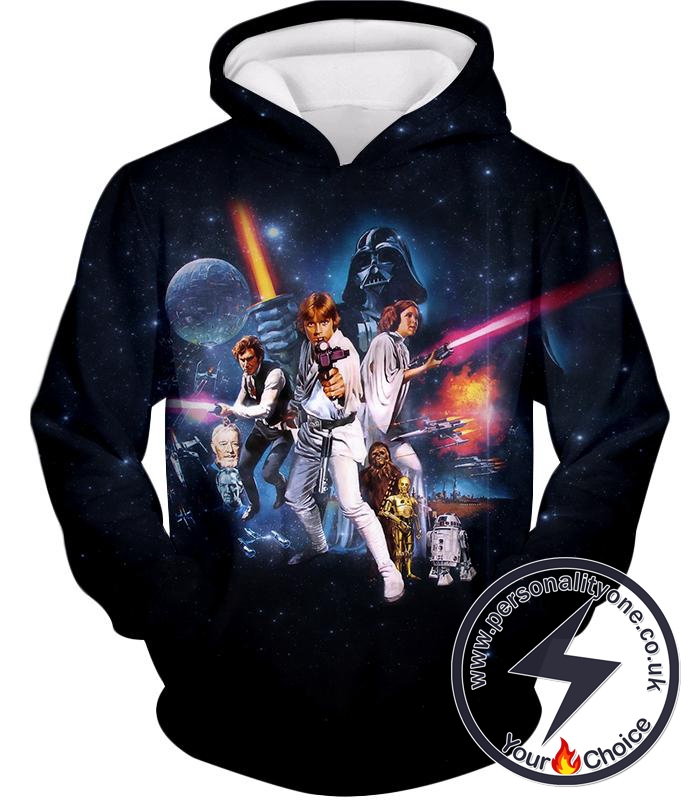 Star Wars Super Cool Star Wars Movie Poster Promo Awesome Black Hoodie