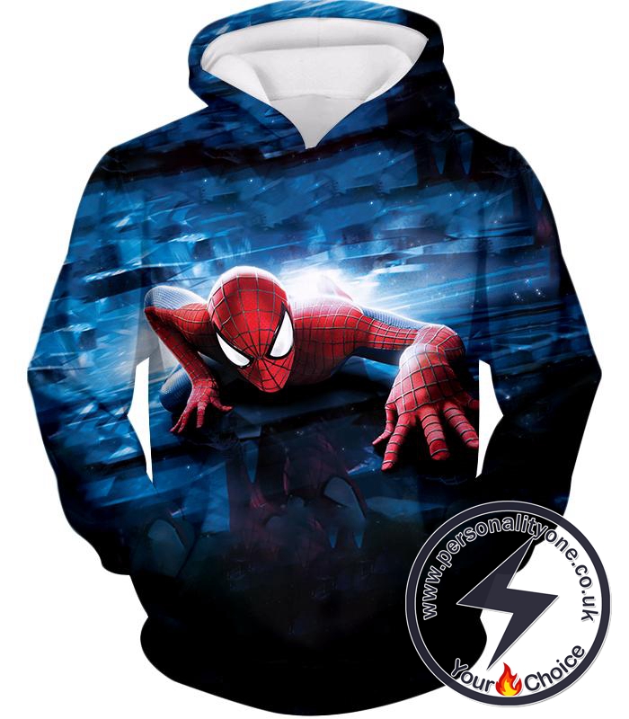 Super Cool Wall Crawler Spiderman Black Hoodie