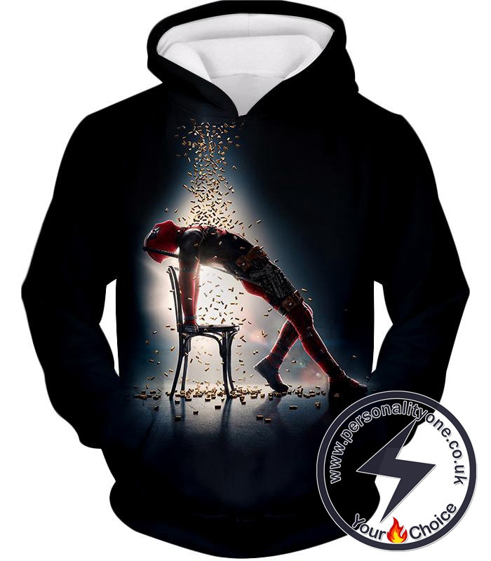 Super Regenerating Hero Deadpool Cool Promo Black Hoodie