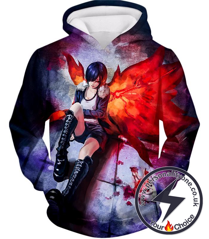 Tokyo Ghoul Beautiful and Kind Touka Kirishima Cool Fan Art Graphic Hoodie