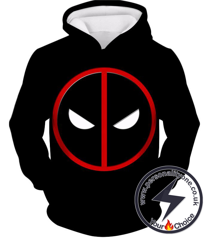 Very Cool Deadpool Logo Promo Black Hoodie