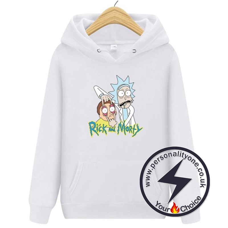 rick and morty white hoodie