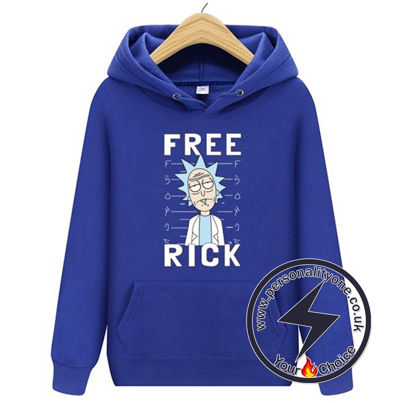 Rick Sanches Free Rick Hoodie blue