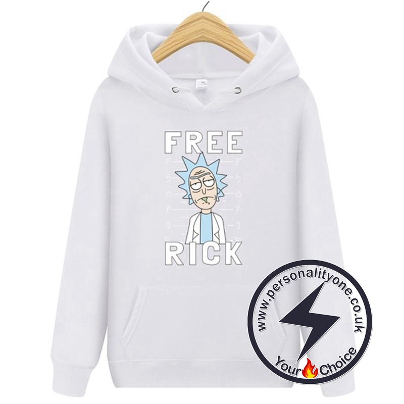 Rick Sanches Free Rick Hoodie white