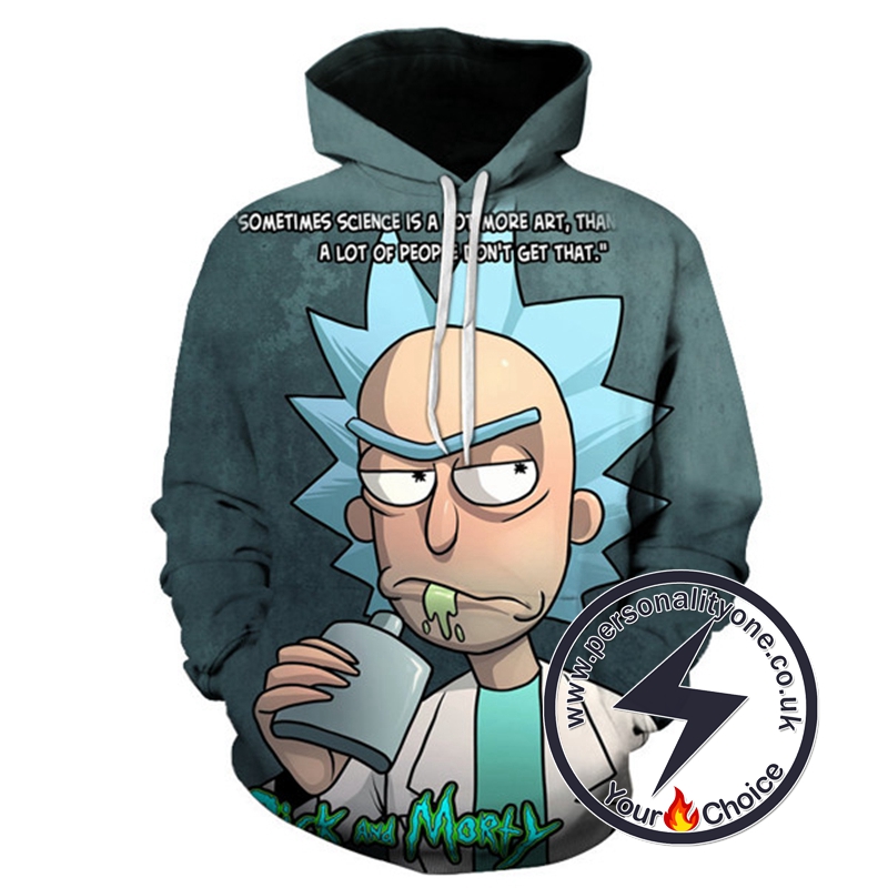 Rick Sanchez Western Cartoon Winter Hoodie