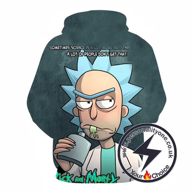 Rick Sanchez Western Cartoon Winter Hoodie