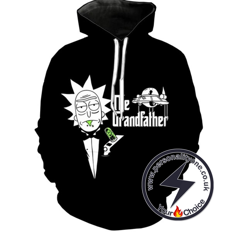 The Grandfather Rick Sanchez Black Hoodie