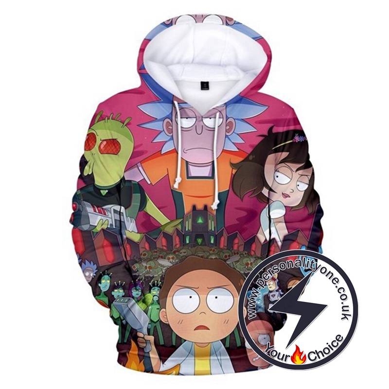 Unique Rick And Morty 3D Printed Hoodies