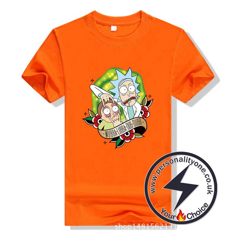 New Cool Rick Morty Summer T-shirt Orange