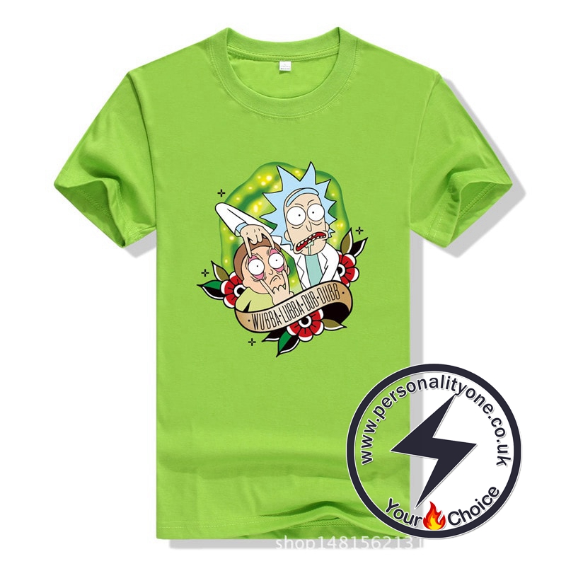 New Cool Rick Morty Summer T-shirt light green