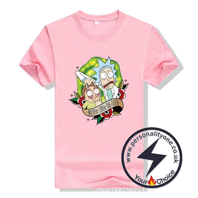 New Cool Rick Morty Summer T-shirt light pink