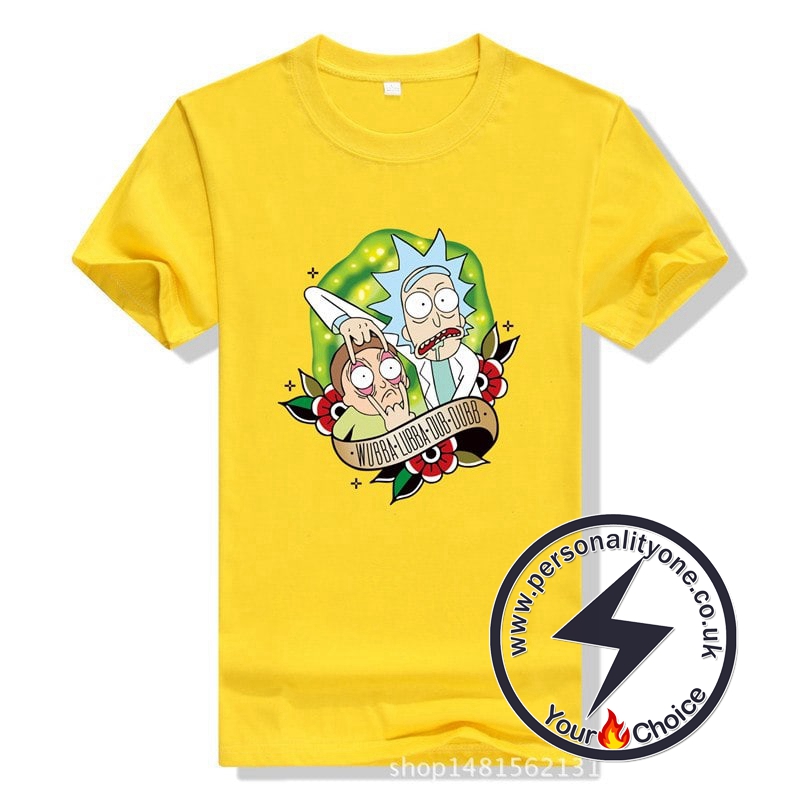 New Cool Rick Morty Summer T-shirt yellow