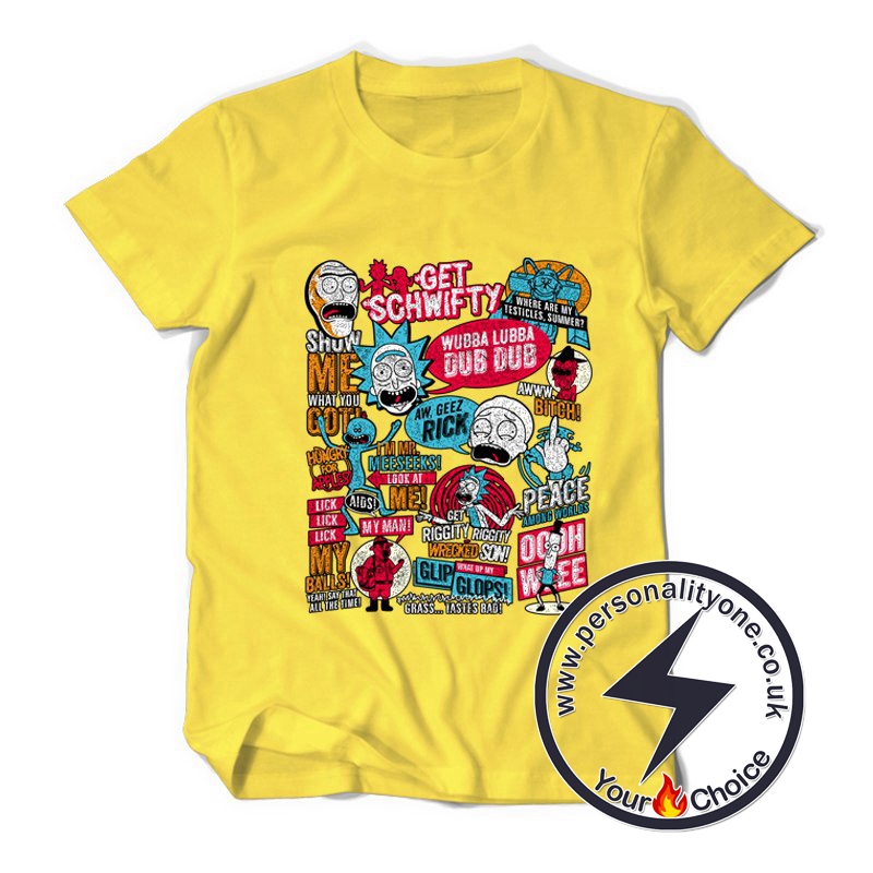 Rick and Morty Anime Style T-shirt yellow