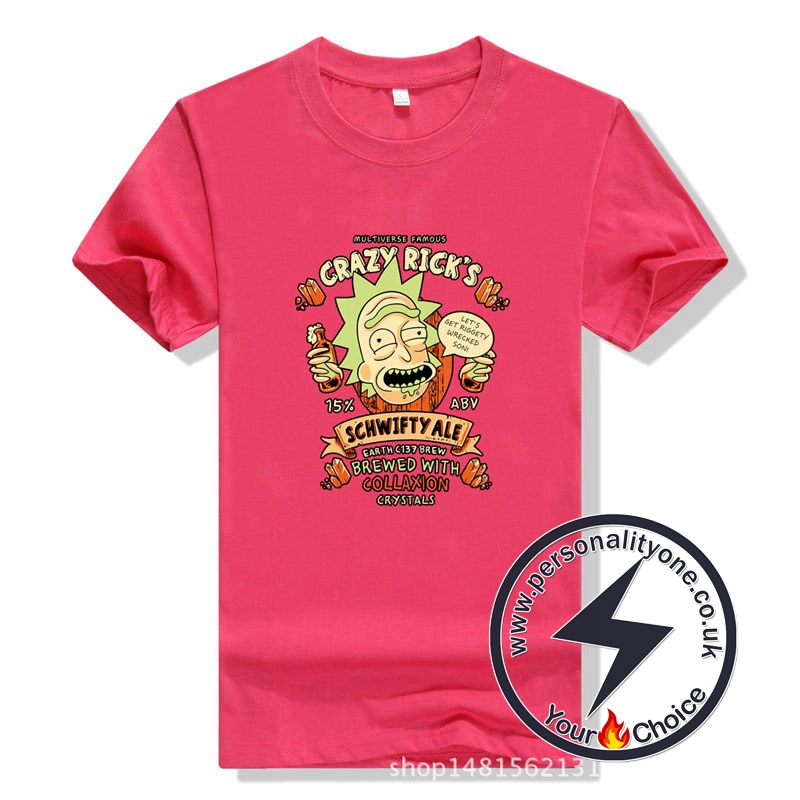 Rick and Morty Short Sleeve T Shirt Pink