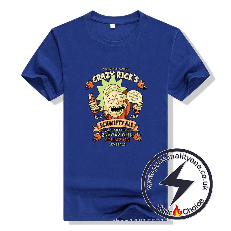 Rick and Morty Short Sleeve T Shirt Royal blue