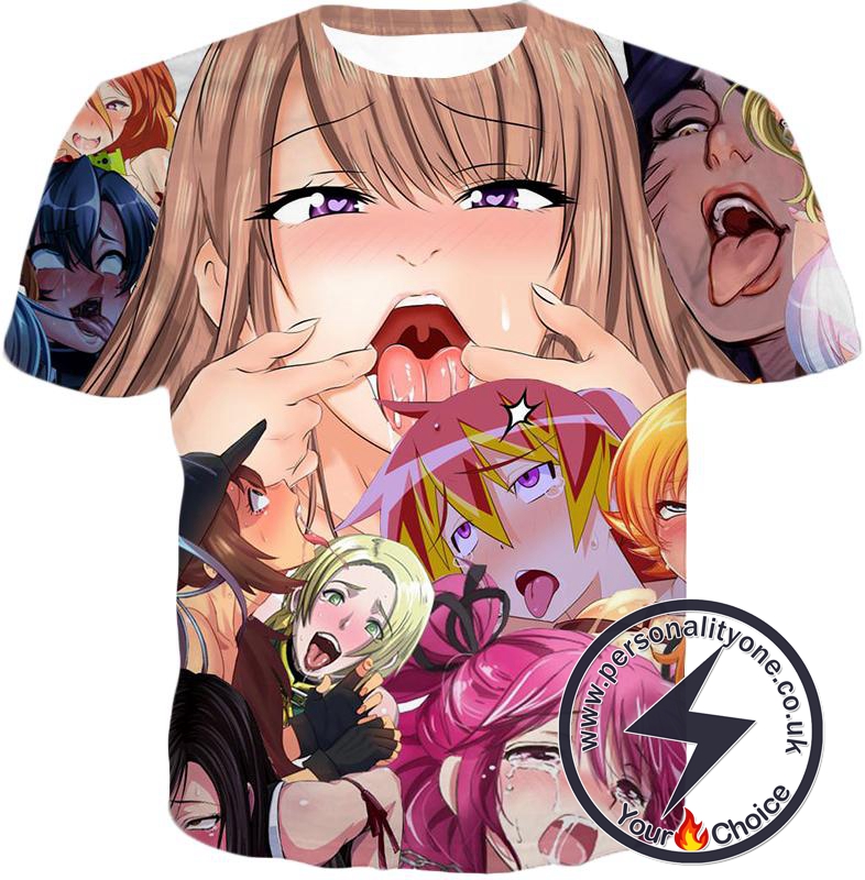 Ahegao T-Shirt Hot Anime