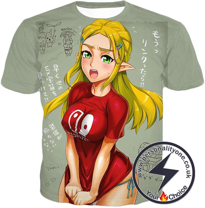 Ahegao T-Shirt The Legend of Zelda Princess Zelda Inazuma