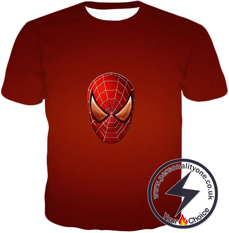 Amazing Spiderman Mask Promo Red T-Shirt